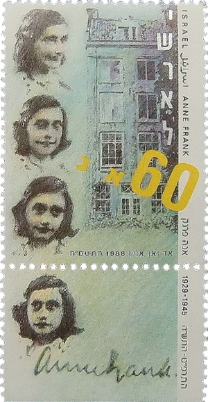 farvelagt foto af Anne Frank