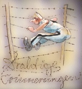 En tegning lavet af en tysk krigsfange
