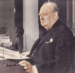 Churchill på talerstolen