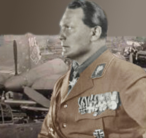 Göring foran nogle ødelagte tyske fly