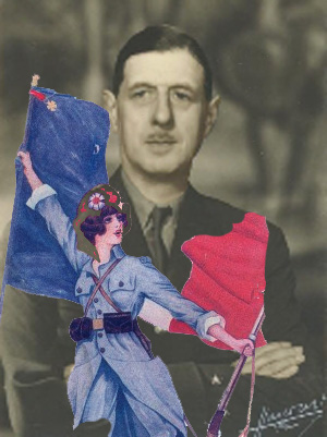 Portræt af Charles de Gaulle 