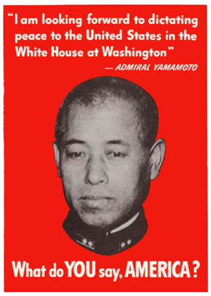 Amerikansk plakat fra 1942 med Admital Yamamoto